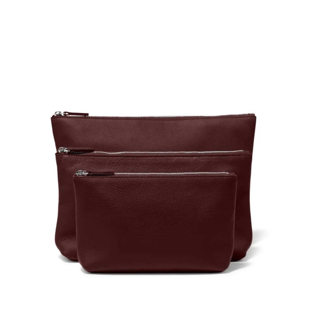 Leather Cosmetic Pouch Set